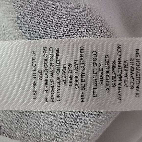 Chico's Coastal Breeze Soft Pleat Popover Blouse Purple Tan Black Size Large - Picture 9 of 9